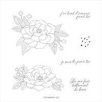 Fleurs et souhaits fabuleux à combiner dans le set de tampons Tant d’amour stampin  up
