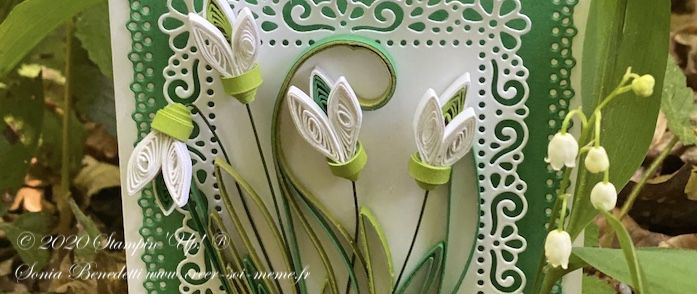 quilling muguet en bandelettes de papier