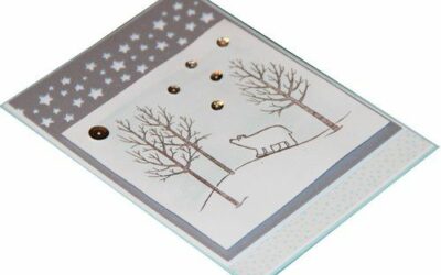 Une petite carte pour noël réalisée en atelier