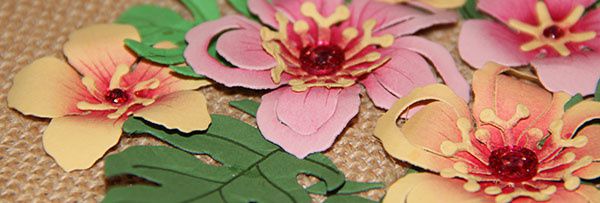 Un cadre avec des fleurs 100% papier