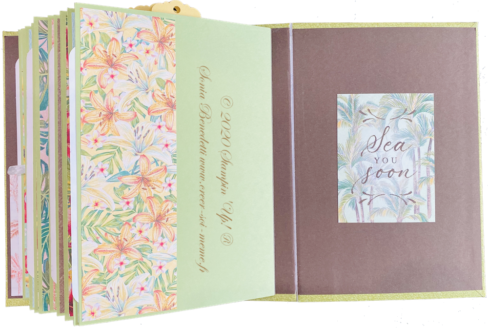 tutoriel album oasis tropicale stampin'Up!