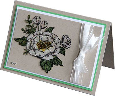 Roses Stampin'Up! effet vitrail