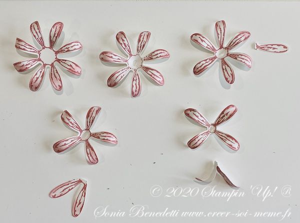 faire une fleur de marguerite avec une simple perforatrice Stampin'Up!