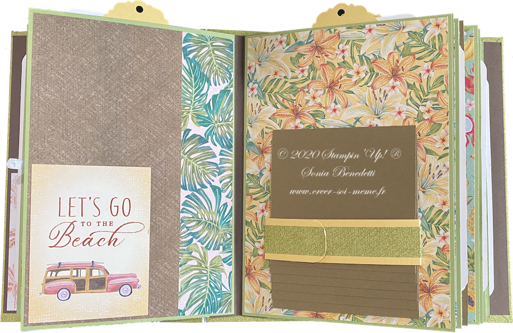 tutoriel album oasis tropicale stampin'Up!