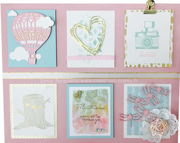 projet homme décoration, décoration murale, cadre fleuri stampin up