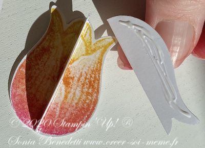 collage des tulipes pour un effet 3d