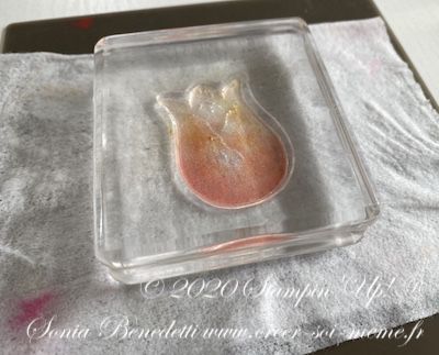 tulipe en tampon Stampin'Up!