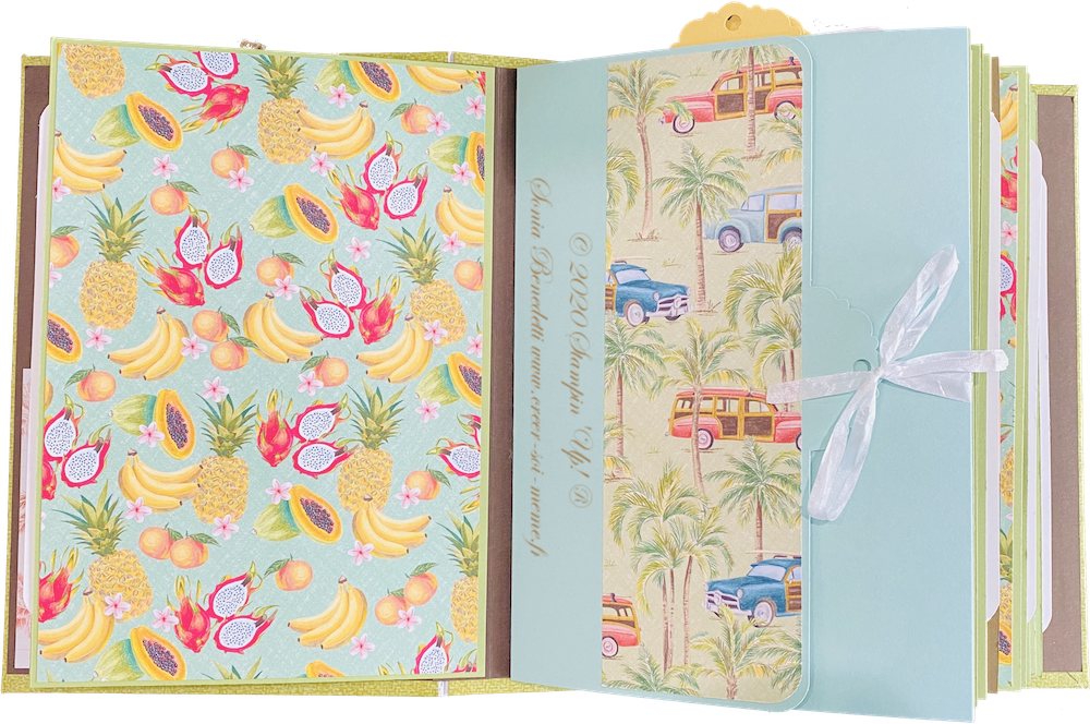 tutoriel album oasis tropicale stampin'Up!
