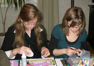 pamela et celine tres concentrees