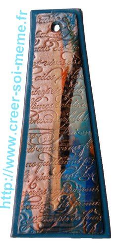 pendentif fimo et tampon