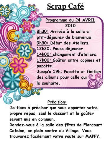 programme de la journée scrap café