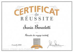 stampin up 2012 certificat de reussite voyage