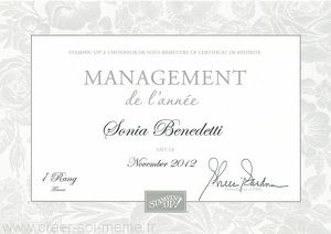 stampin up 2012 management 1ere