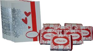 La St Valentin en rouge et argent