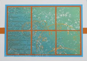 Mon swap de dimanche, une carte avec des encres