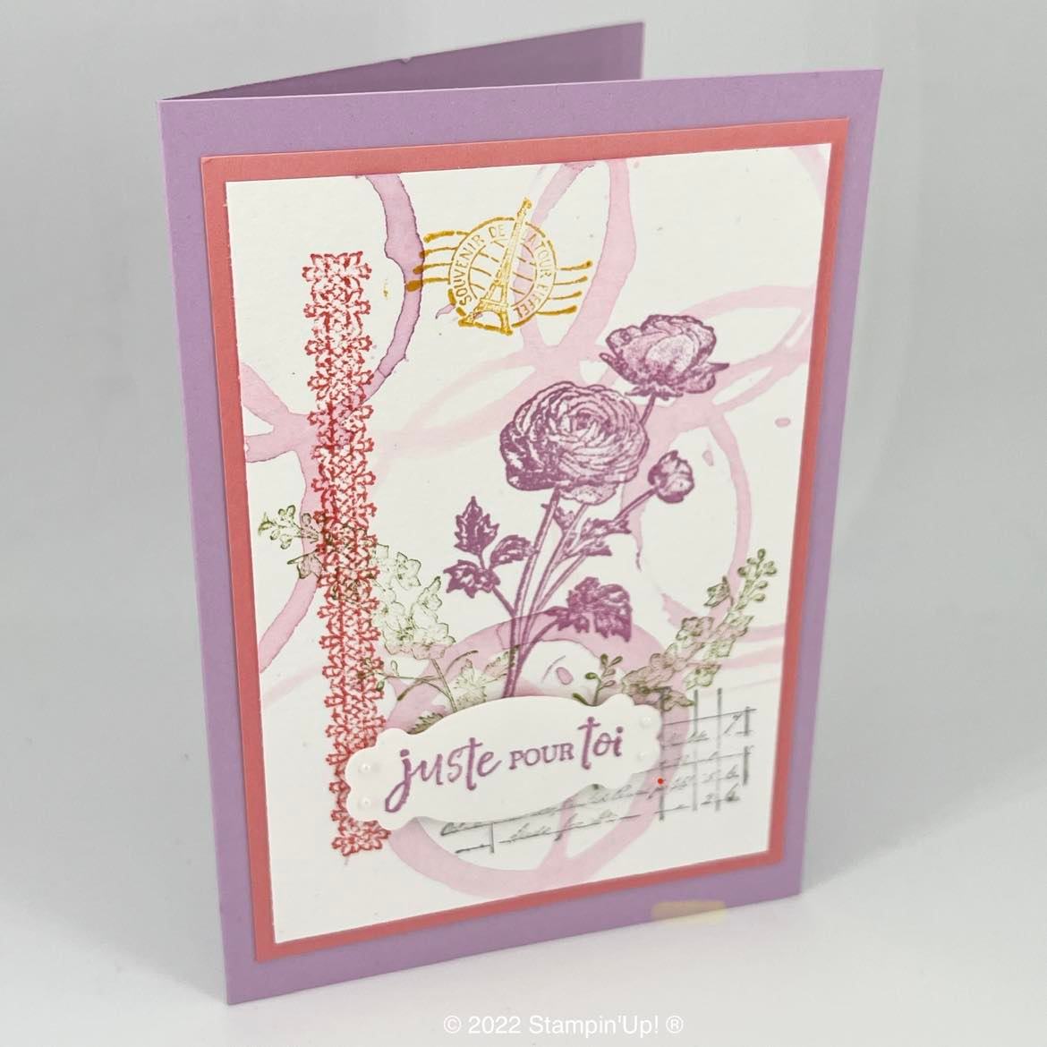 Carte réalisée avec les in colors de stampin up