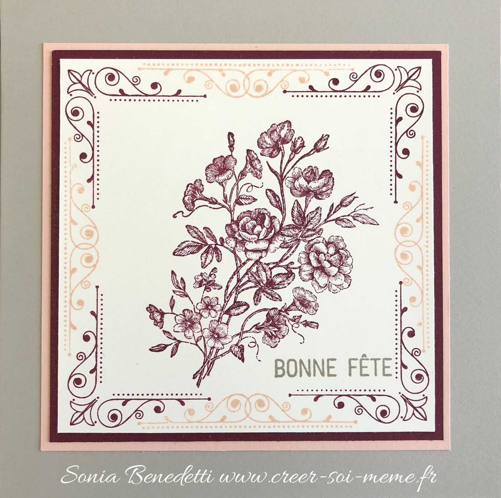Carte réalisée avec les in colors de stampin up