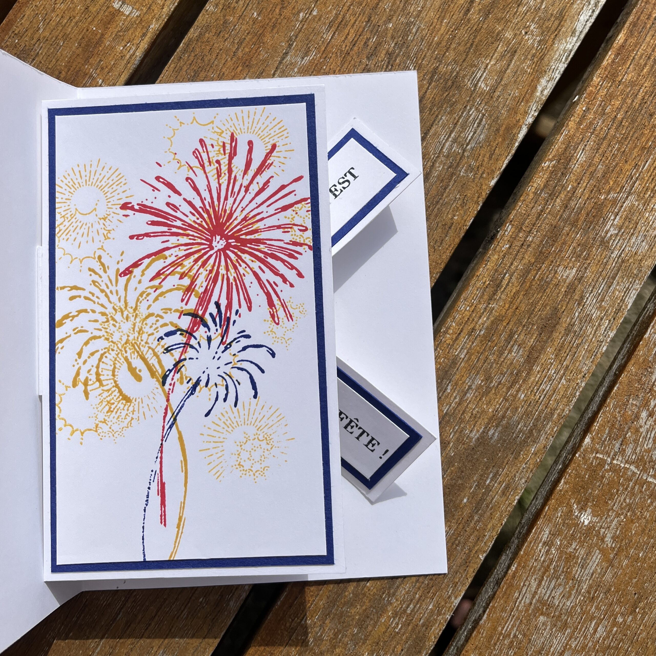 Tutoriel: Carte à mouvement "c'est la fête" Stampinup