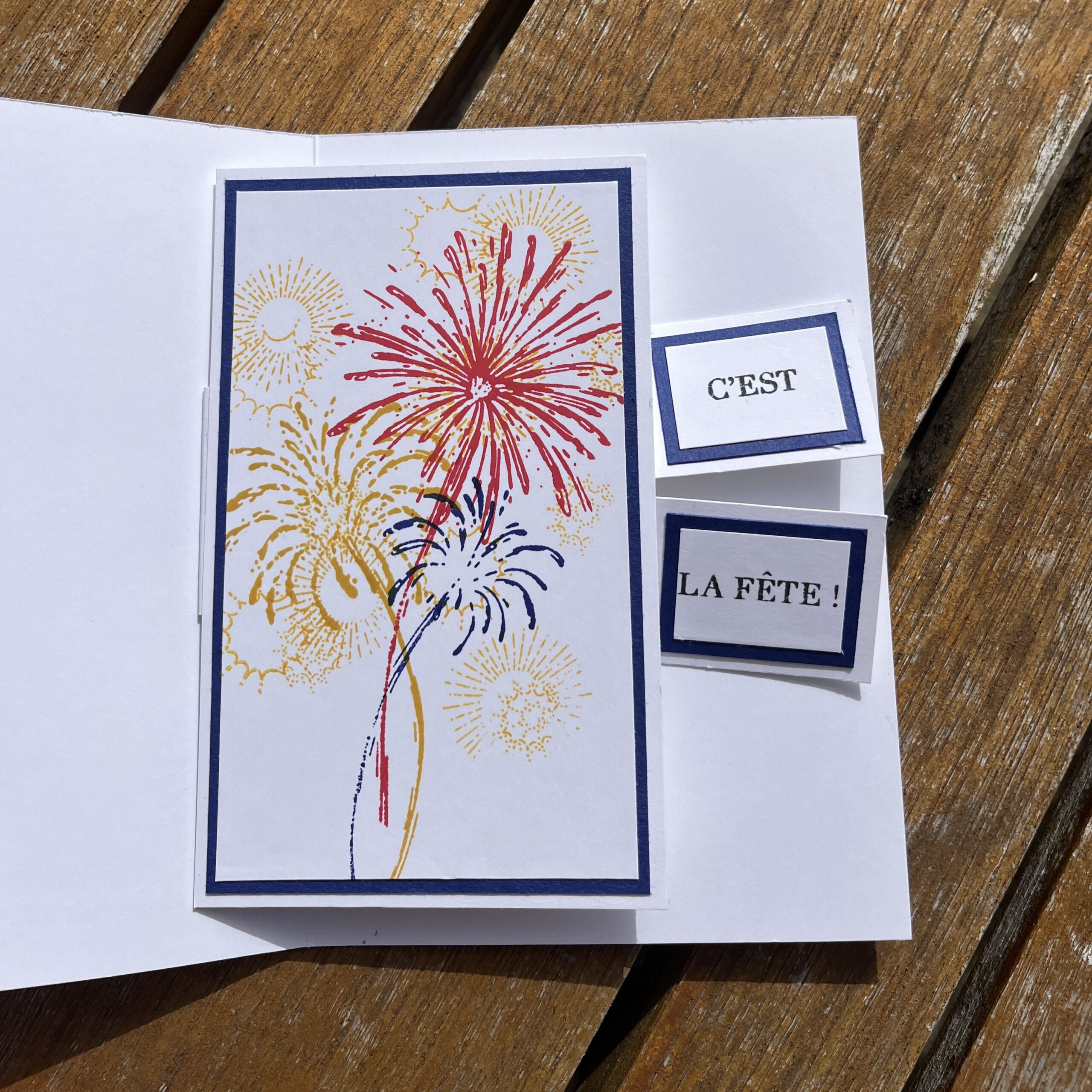 Tutoriel: Carte à mouvement "c'est la fête" Stampinup
